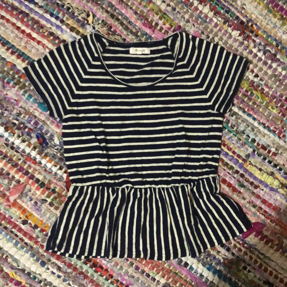 SOLD: Navy Madewell Top! Size XXS